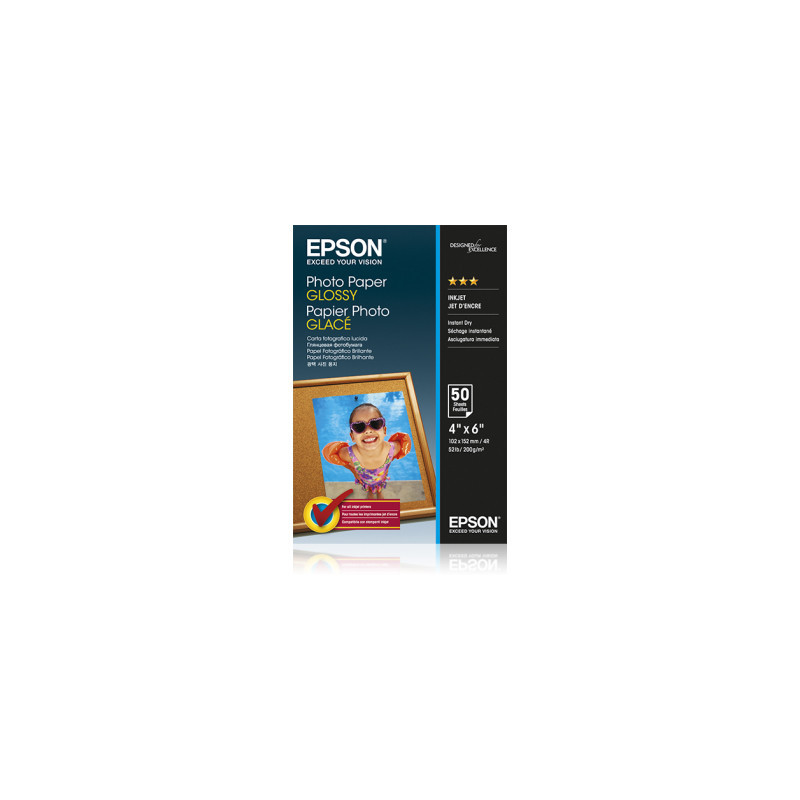 EPSON PAPIER PHOTO GLACE 10X15 50F 200G