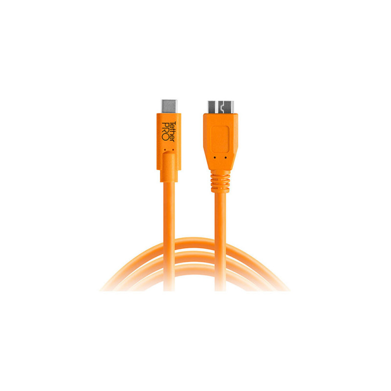 TETHERTOOLS CABLE USB-C/USB3.0 MICRO B 4.6M ORANGE