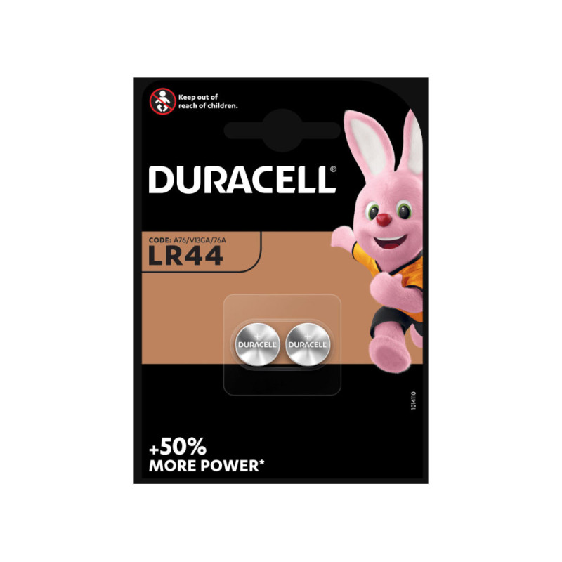 DURACELL LR44 - 1,5V PILE ALCALINE X2