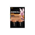 DURACELL PILE 100%PLUS 9V X2