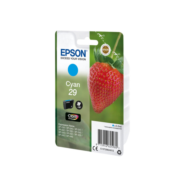 EPSON ENCRE T2982 FRAISE CYAN XP-235/332/335/432/435