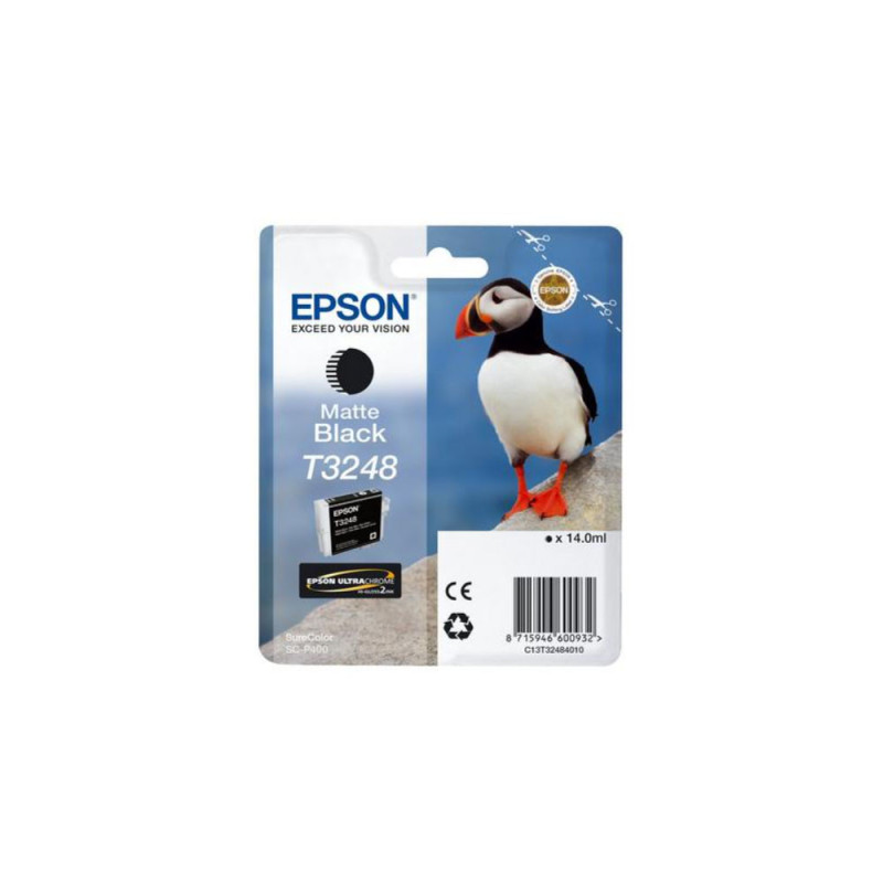 EPSON ENCRE T3248 MACAREUX NOIR MAT POUR SC-P400