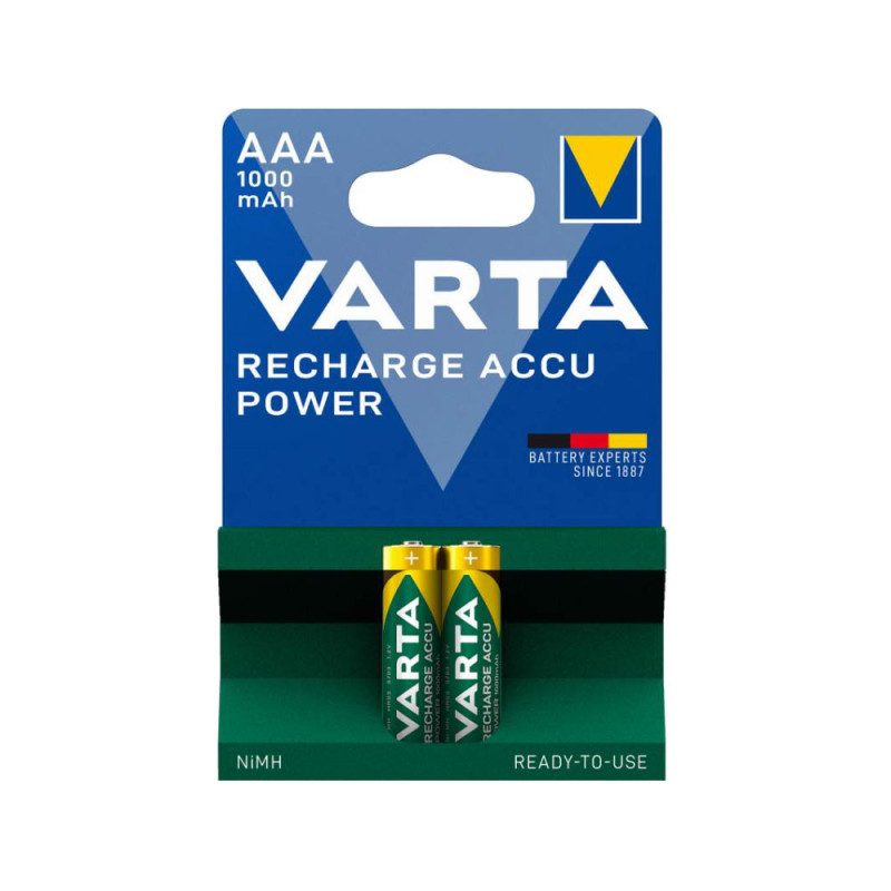 VARTA Piles rechargeables pré-chargées AAA / LR03 1000mAh x2