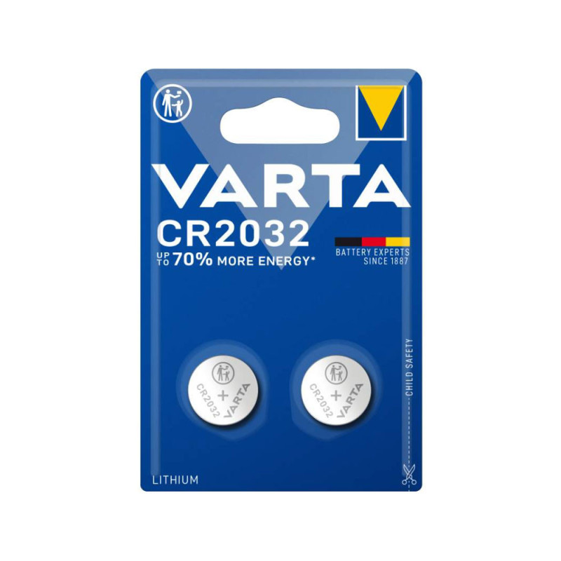 VARTA Professional Electronics Pile Bouton Lithium CR2032 X2