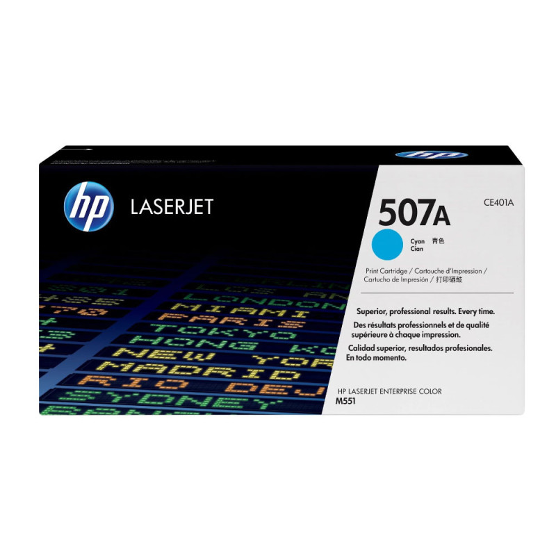 HP 507A Encre Cyan 6000 pages pour M551