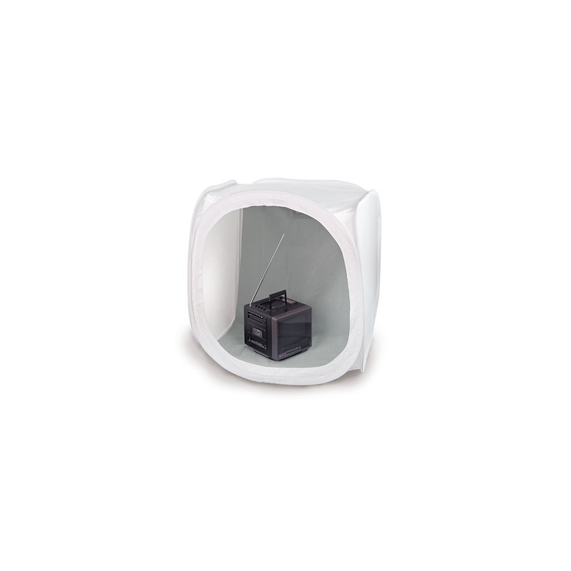 KAISER CUBE STUDIO 90 - 90 X 90 X 90 AVEC 2 FONDS AMOVIBLES NOIR/BLANC -BLEU/GRIS