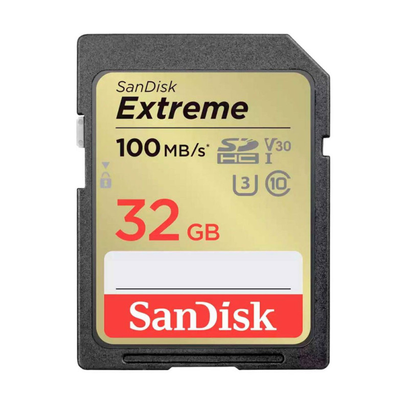 SANDISK SD EXTREME 32GB (jusqu'à 100MB/S en lecture)