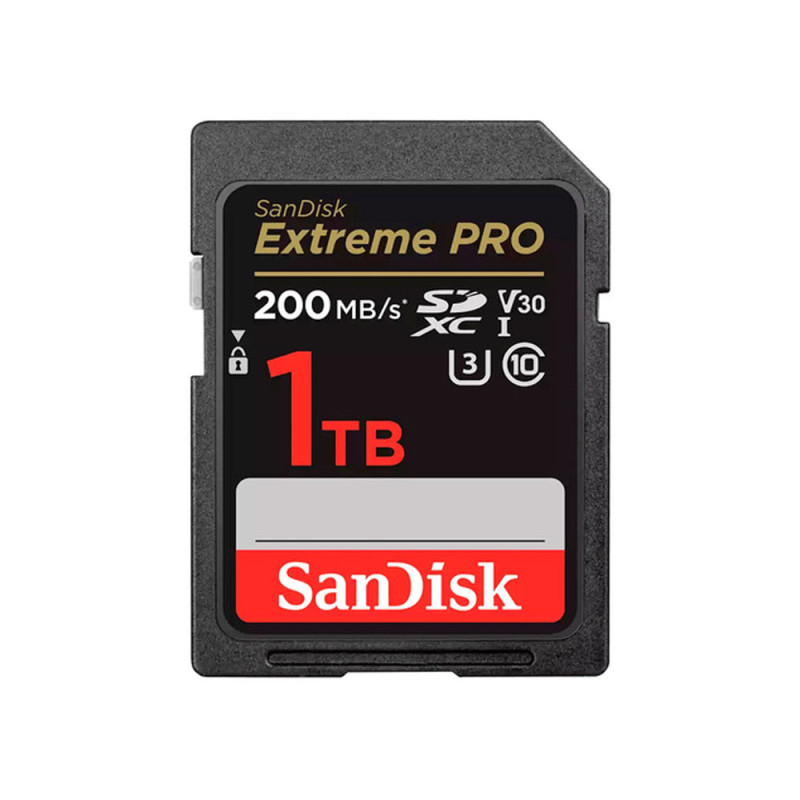 SANDISK SD EXTREME PRO 1TB (jusqu'à 200MB/S en lecture et 90MB/S en écriture)