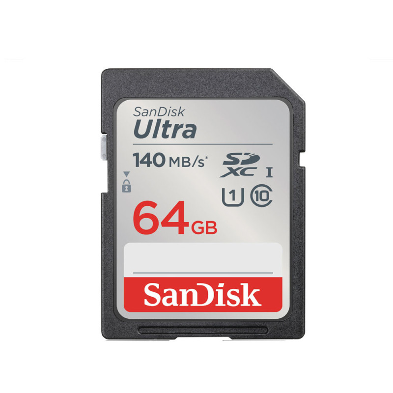 SANDISK SD ULTRA 64GB (jusqu'à 140MB/S en lecture)