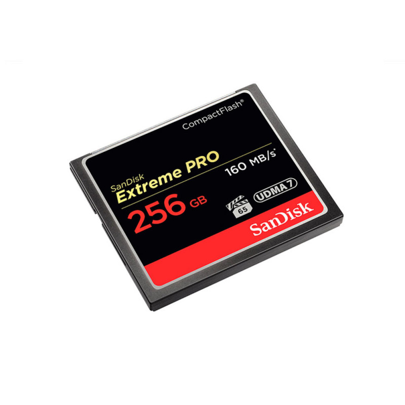 SANDISK CF Extreme PRO 256GB  (jusqu'à 160MB/S en lecture et  150MB/S en écriture)