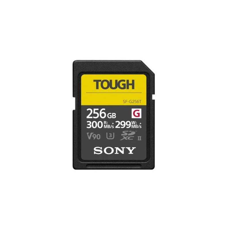 SONY SD SERIE G TOUGH UHS-II 256 GB CL 10(jusqu'à 300MB/S en lecture et 299MB/S en écriture)