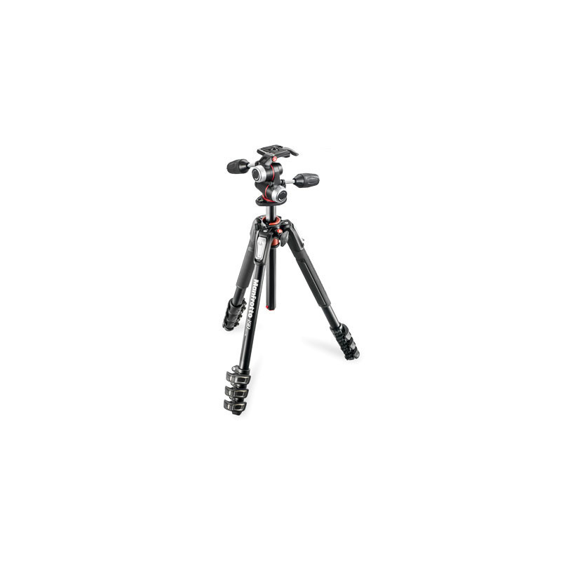 MANFROTTO MK190XPRO4-3W TREPIED 190 ALUMINIUM 4 SECTIONS + ROTULE 3D MHXPRO-3W