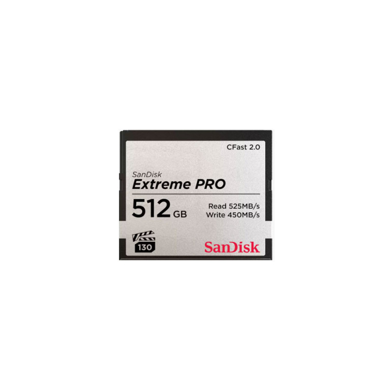 SANDISK CFAST 2.0 EXTREME PRO 512B VPG 130 525MB/S