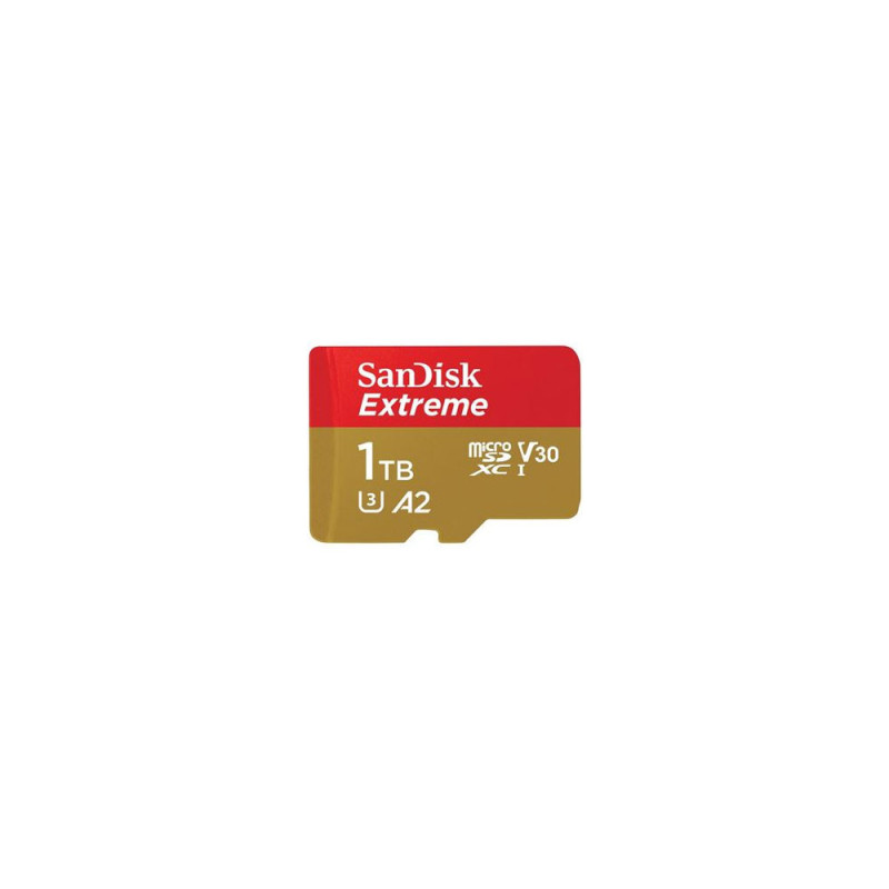 SANDISK MICRO SD EXTREME 1TB 190 MB/S +ADAPTER+1YEAR RESCUE PRO DELUXE