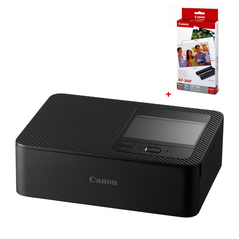 CANON SELPHY CP1500 Noire + Kit encre et 36 photos 10x15 KP-36IP