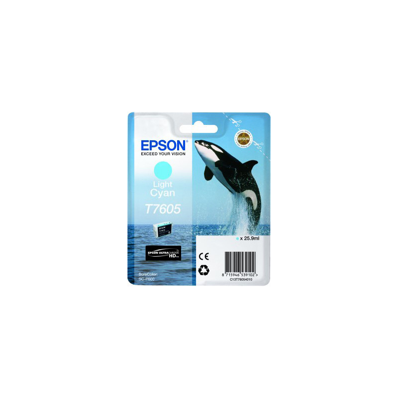 EPSON ENCRE T7605 ORQUE CYAN CLAIR POUR P600