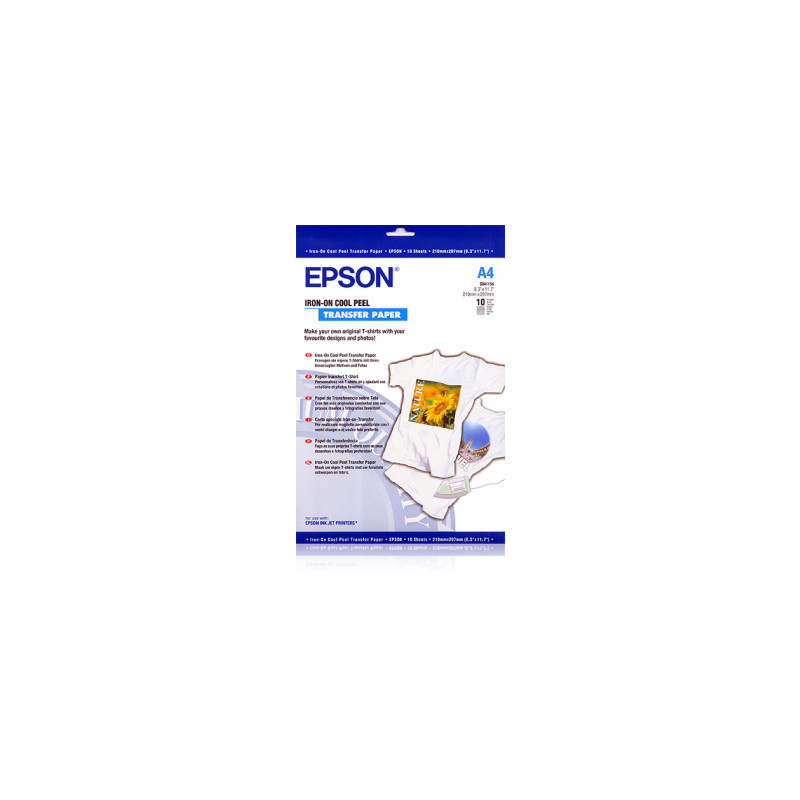 EPSON PAPIER TRANSFERT T-SHIRT A4 10F 124G