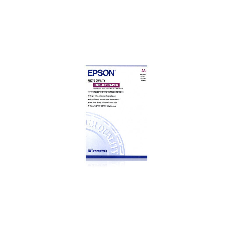 EPSON PAPIER COUCHE QUALITE PHOTO A3 100F 102G