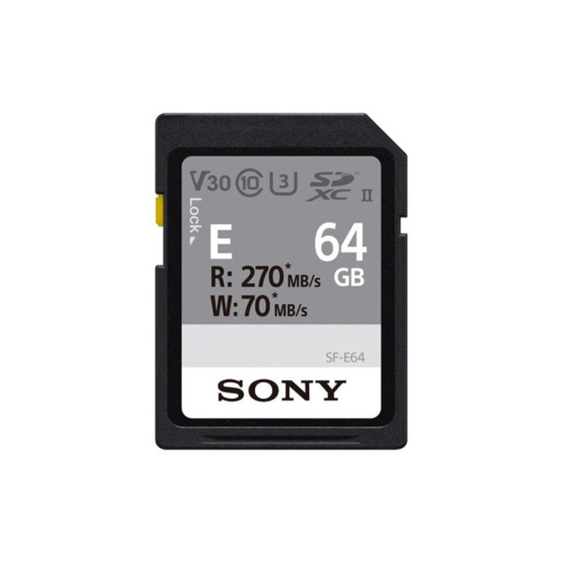 SONY SD SERIE E UHS-II 64GB 270/70MB/S CL 10 V30 R2