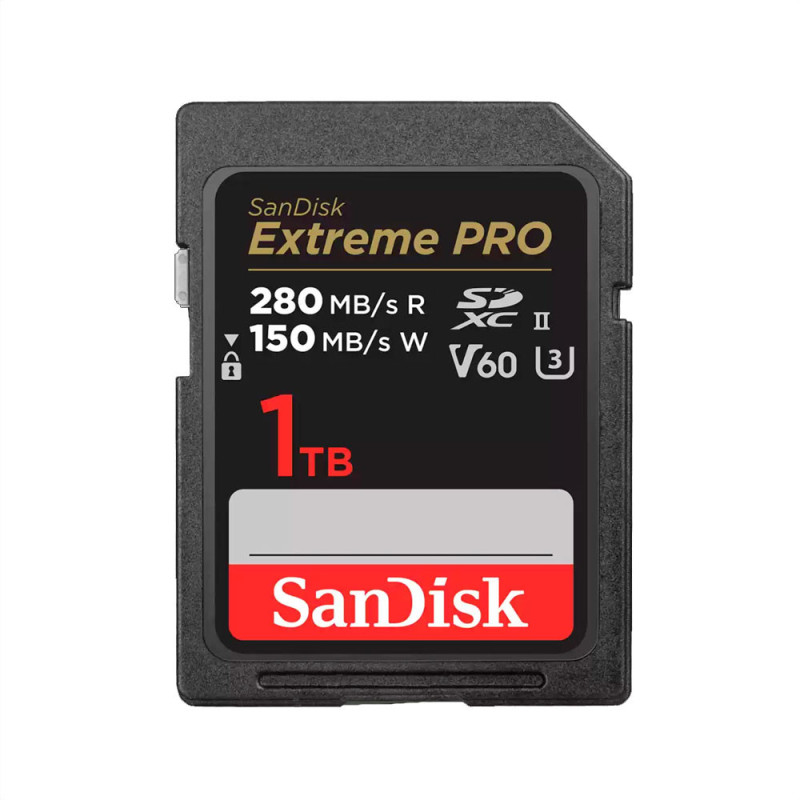 SANDISK SD EXTREME PRO UHS-II 1TB (jusqu'à 280MB/S en lecture et 150MB/S en écriture)