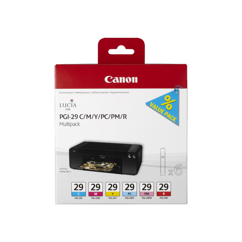 CANON PGI-29 pack 6 couleurs C M J PC PM R