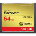 SANDISK CF Extreme 64GB (jusqu\'à 120MB/S en lecture et  85MB/S en écriture)