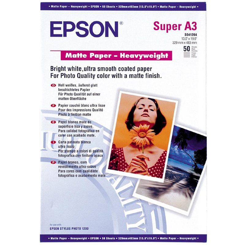 EPSON PAPIER MAT EPAIS A3 50F 167G