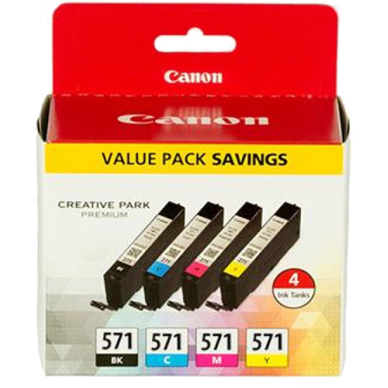 CANON CLI-571 pack 4 couleurs BK C M Y