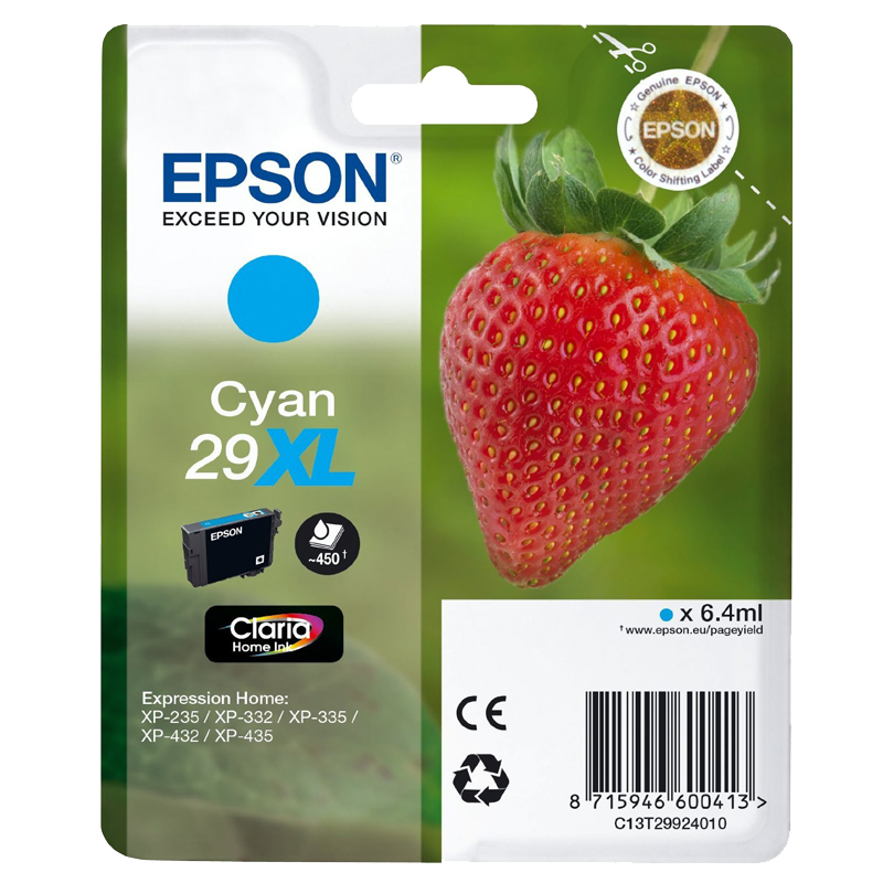 EPSON ENCRE T2992 FRAISE XL CYAN XP-235/332/335/432/435