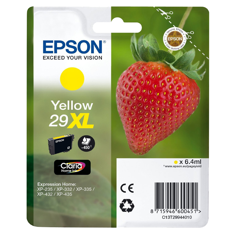 EPSON ENCRE T2994 FRAISE XL JAUNE XP-235/332/335/432/435