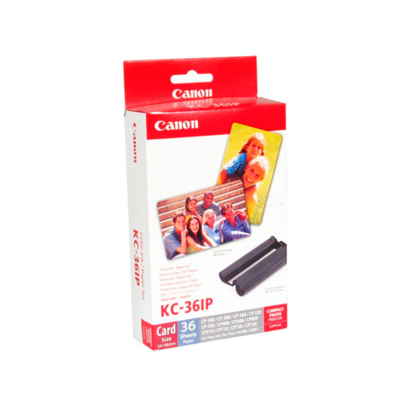 CANON KC-36IP Kit encre + 36 feuilles format carte de crédit pour imprimantes SELPHY CP