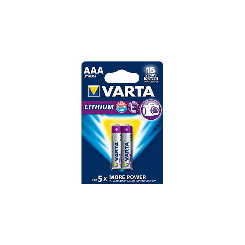 VARTA Pile Lithium AAA / LR03 x2