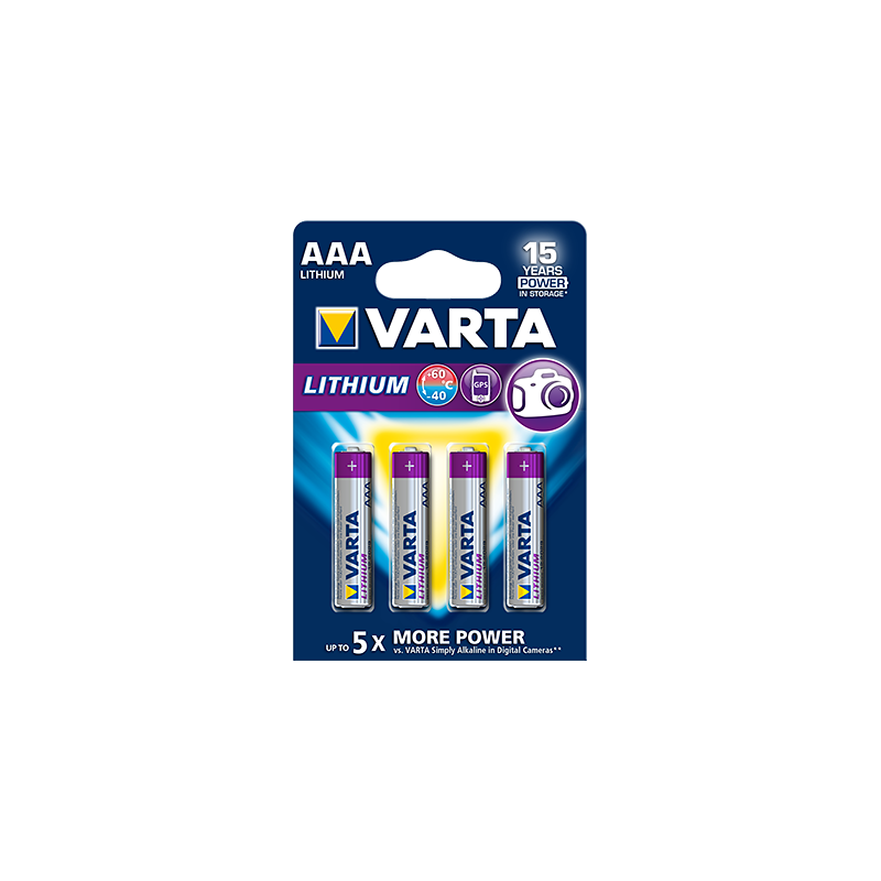 VARTA Pile Lithium AAA / LR03 x4