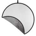 WESTCOTT BASICS 40" REFLECTEUR ROND 2EN1 ARGENT / BLANC 100CM