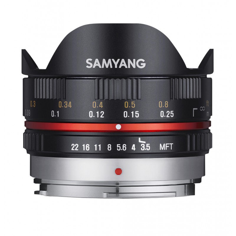 SAMYANG 7,5 mm f/3,5 UMC FISHEYE MICRO 4/3 Noir