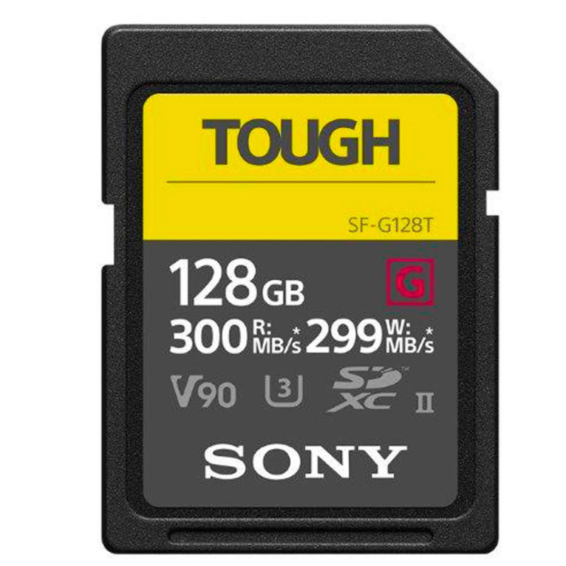 SONY SD SERIE G TOUGH UHS-II 128GB CL 10 (jusqu'à 300MB/S en lecture et 299MB/S en écriture)