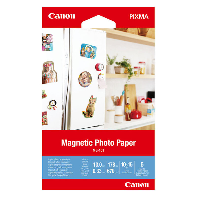 CANON MG-101 PAPIER PHOTO MAGNETIQUE 5 FEUILLES