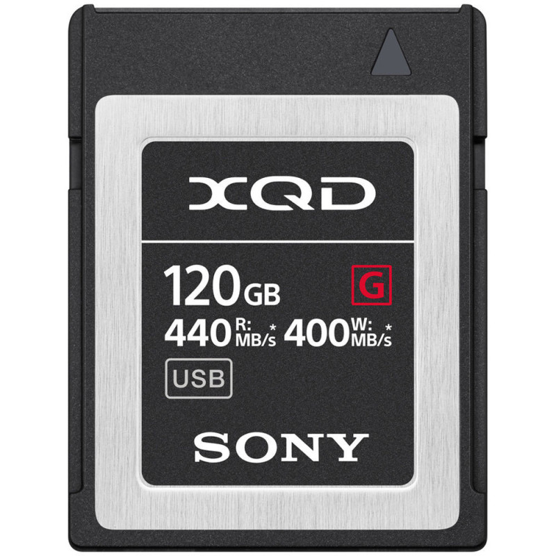 SONY XQD G 120 GB HIGH SPEED 5X STRONGER (jusqu'à 440MB/S en lecture et 400MB/S en écriture)