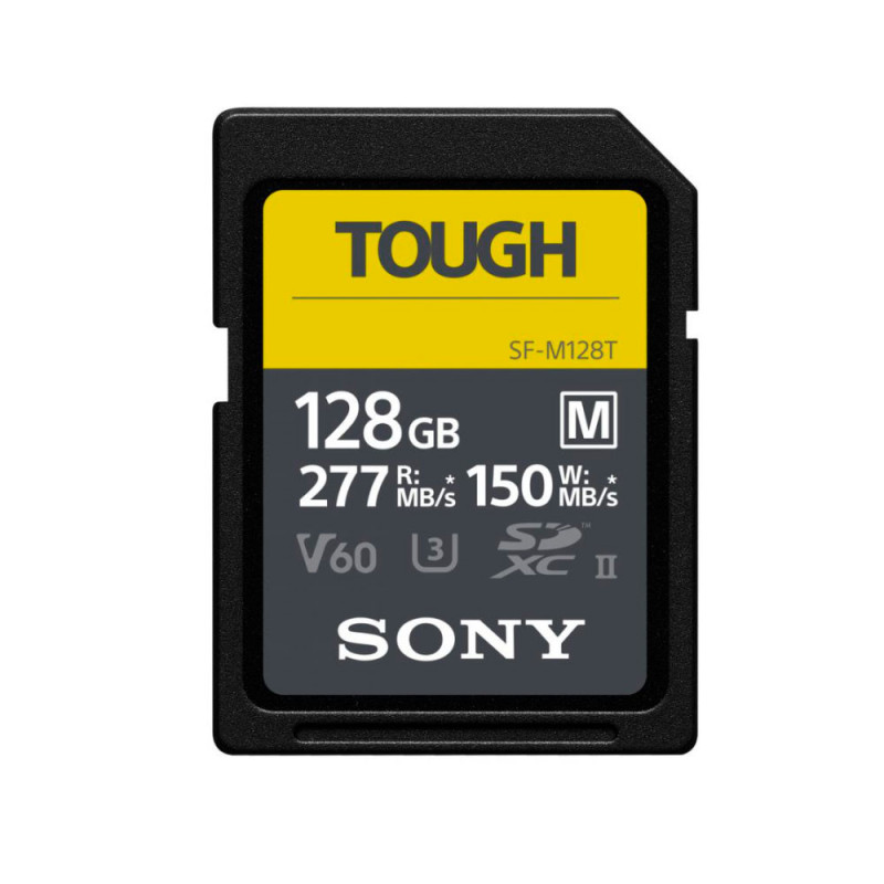 SONY SD SERIE M TOUGH UHS-II 128GB CL 10 V60 (jusqu'à 277MB/S en lecture et 150MB/S en écriture)