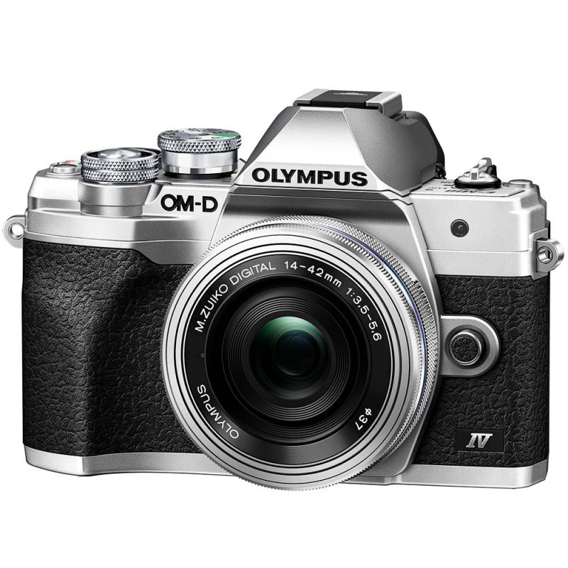 OLYMPUS OM-D E-M10 Mark IV Argent + 14-42 mm f/3,5-5,6 EZ Pancake Argent