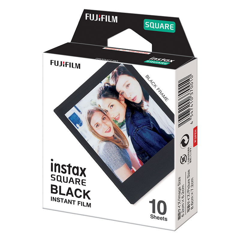 FUJIFILM Film Instax Square Black Frame 10 Poses