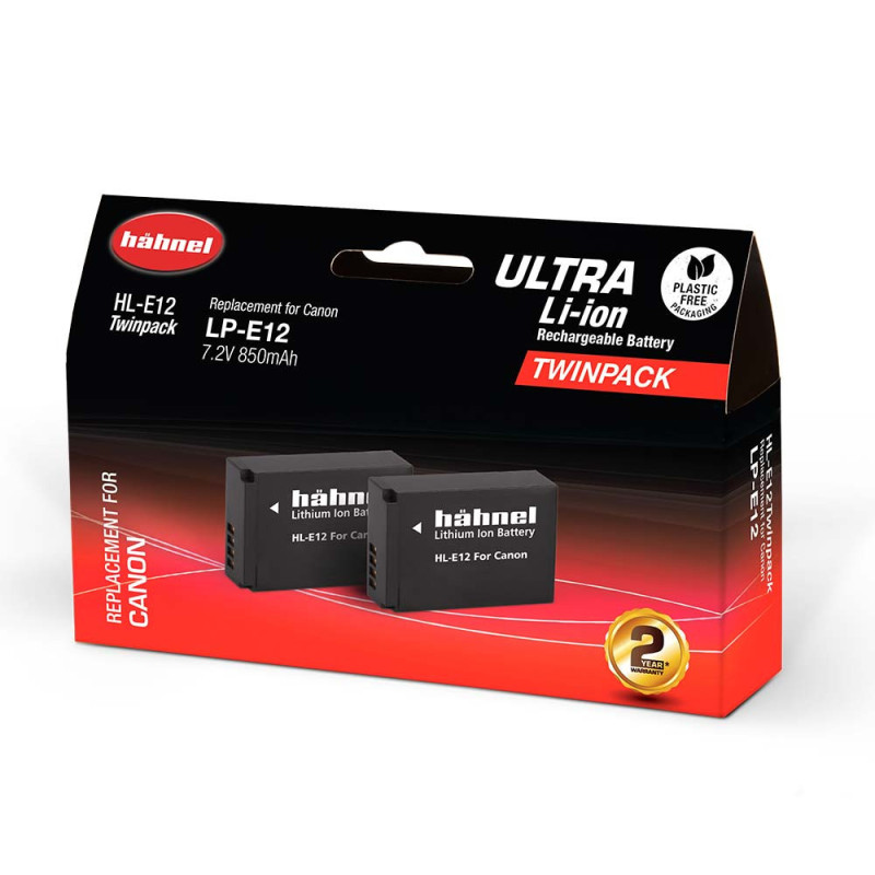 HAHNEL Batterie compatible Canon LP-E12 ULTRA Twin Pack