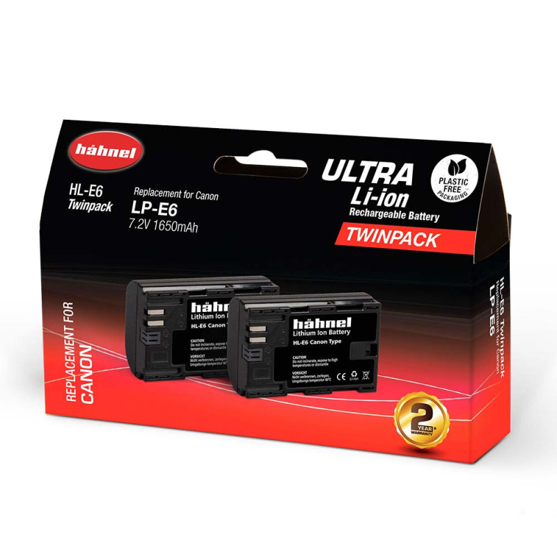 HAHNEL Batterie compatible Canon LP-E6 ULTRA Twin Pack