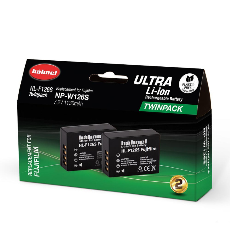 HAHNEL Batterie compatible Fujifilm NP-W126S ULTRA Twin Pack