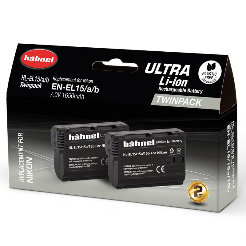 HAHNEL Batterie compatible Nikon EN-EL15HP ULTRA Twin Pack