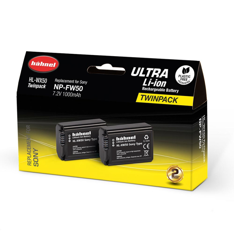 HAHNEL Batterie compatible Sony NP-FW50 ULTRA Twin Pack