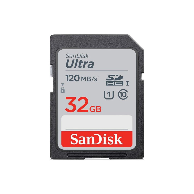 SANDISK SD Ultra 32GB CL10 (jusqu'à 120MB/S en lecture)