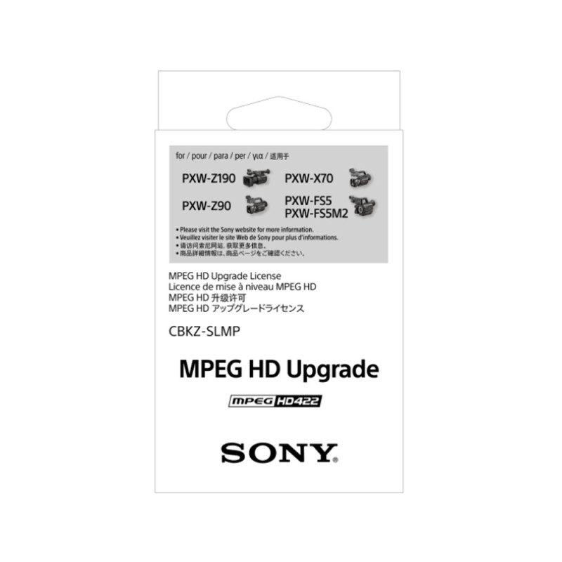 SONY CBKZ-SLMP LOGICIEL MISE A JOUR MPEG HD POUR PXW-X70