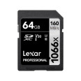 LEXAR PRO SD 1066X 64GB CLASS 10 U3 (jusqu\'à 160MB/S en lecture et  70MB/S en écriture)