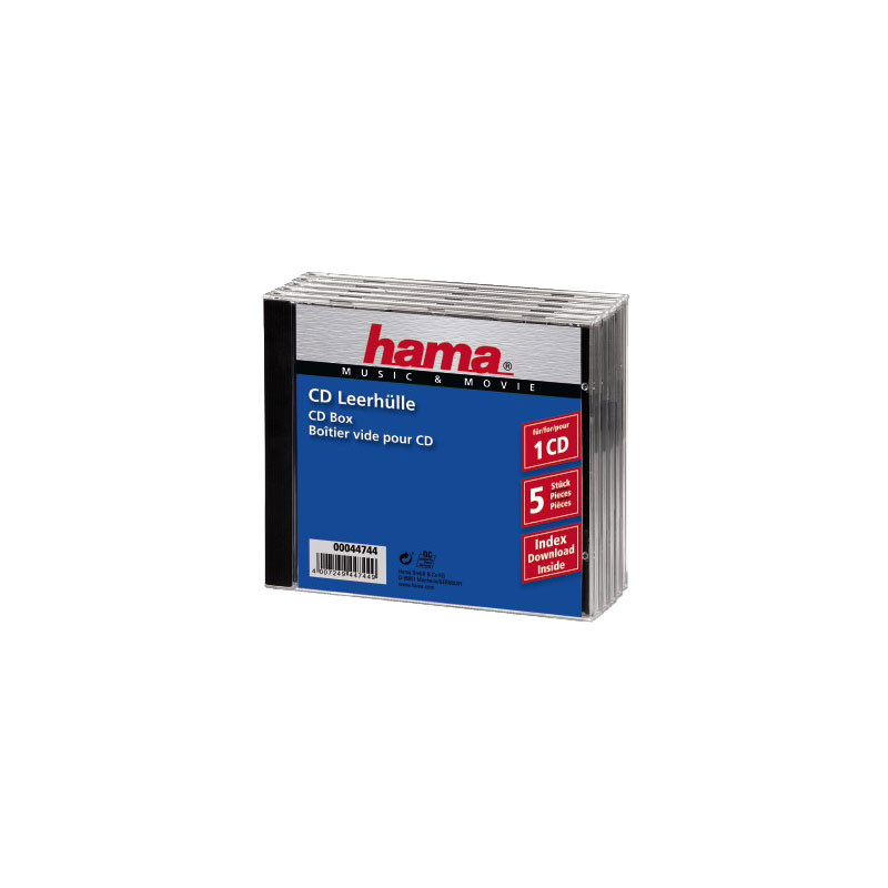 HAMA 5 Boîtiers CD standard